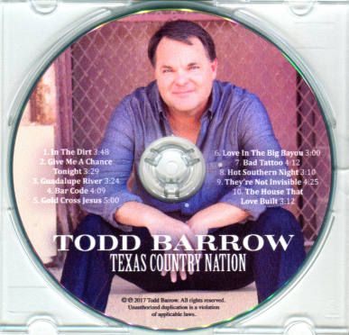 Todd Barrow, CD titled, Texas Country Nation