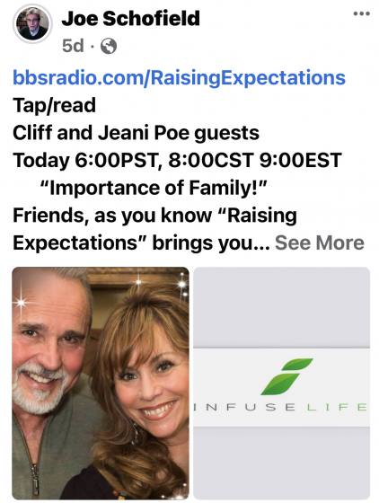 Cliff & Jeani Poe, founders of Infuse-Life counseling