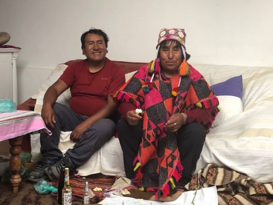 Santos and Augstine Maccha, Inca Shamen doing Gazpacho peace ceremony from Cusco, Peru