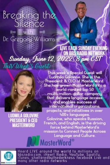 Breaking The Silence with Dr. Gregory Williams  Guest, Mila Golovine