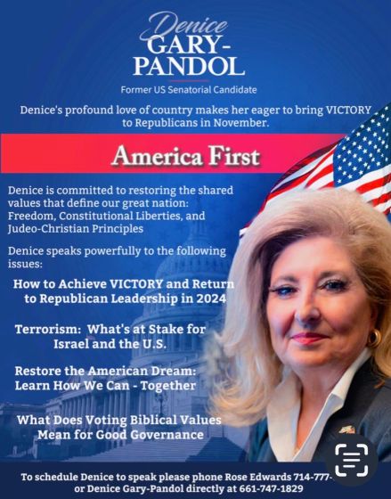 Guest With Guest FORMER US SENATE CANDIDATE Denise Gary-Pandhol 2024, Plans to make make America First