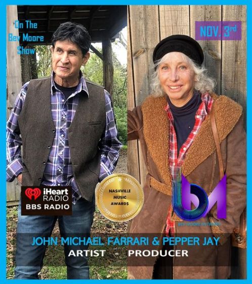 The Bev Moore Show with guests Pepper Jay, Award-winning music producer and John Michael Ferrari, award-winning singer-songwriter