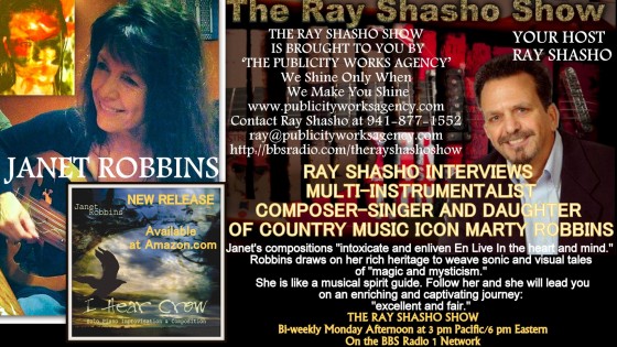 The Ray Shasho Show Welcomes Ambient Multi-instrumentalist Music Artist Janet Robbins