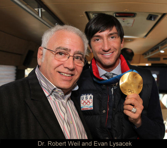 Dr. Robert A Weil, D.P.M. with Evan Lysacek, Gold Medalist