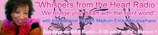 Whispers from the Heart Radio with Ericka Boussarhane, banner