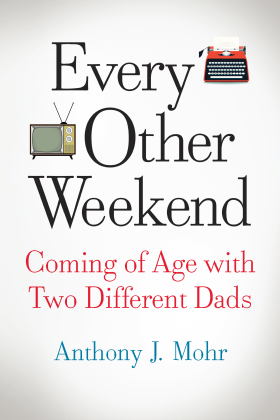 Every Other Weekend book cover, black and red fonts on a white background.