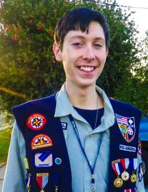 A picture of Matthew Kenslow smiling in his Royal Rangers uniform