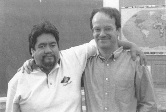 ​The author (right) and Canadian Genocide survivor Harry Wilson, 1997​