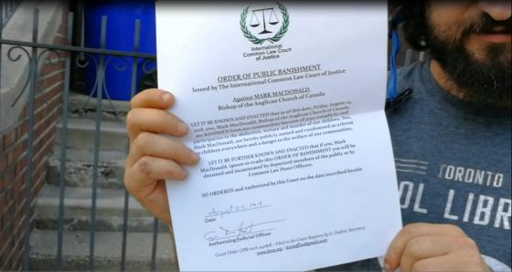 Ninth Circle cult leader Mark MacDonald is issued Public Banning Order, Toronto, August 24